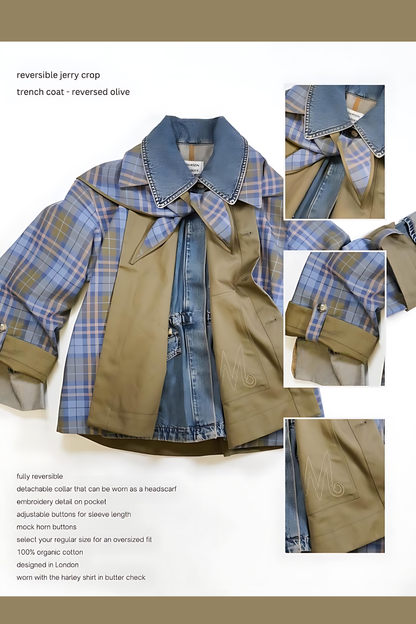 Wendbarer Crop-Trenchcoat – Schicker Lagenlook