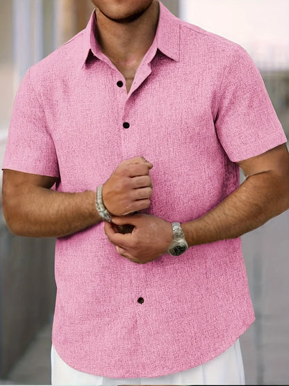 Dwight - Lightweight Linen Blend Short Sleeve Shirt