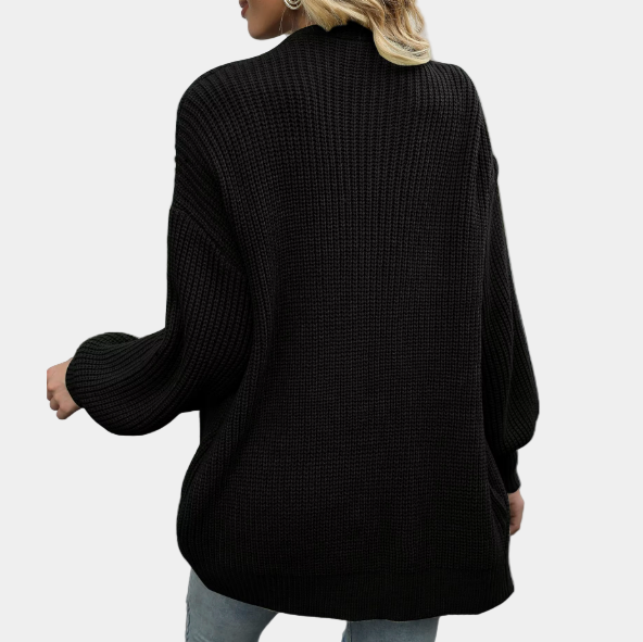 Gilet tricoté décontracté chic pour femme - Automne