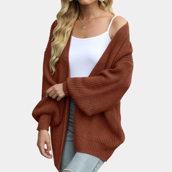 Gilet tricoté décontracté chic pour femme - Automne