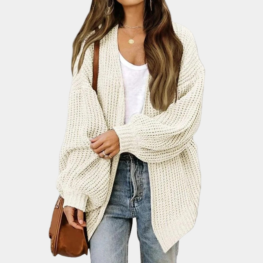 Gilet tricoté décontracté chic pour femme - Automne