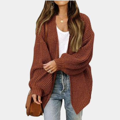Gilet tricoté décontracté chic pour femme - Automne