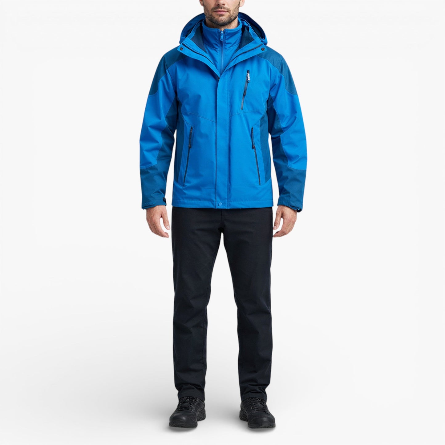 Men’s Waterproof Hooded Hiking Jacket Windproof Outdoor Shell