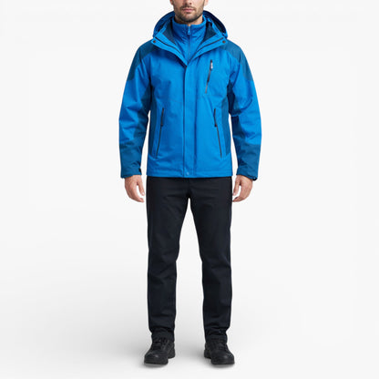 Men’s Waterproof Hooded Hiking Jacket Windproof Outdoor Shell