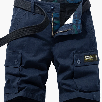 Men's Casual Cargo Shorts with Belt and Pockets