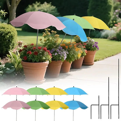 PflanzenSchutzschirm | Einstellbare UV-Abdeckung mit Erdspieß | Wetterfeste Schattenlösung | Ø 60 cm
