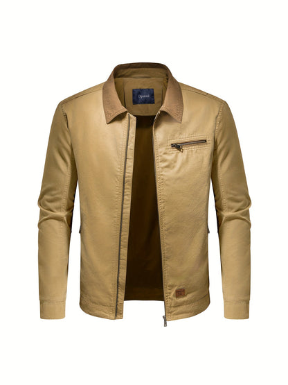 Lucan – Men’s Long Sleeve Spring Jacket with Collar and Pockets