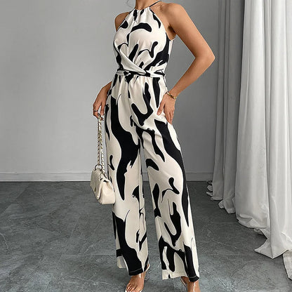 Jorinda - Color Block Backless Jumpsuit