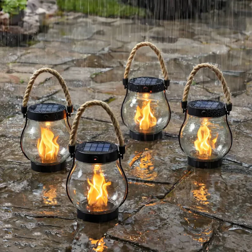 Solar-Gartenlaternen mit Flammen-Effekt -    Zorenza