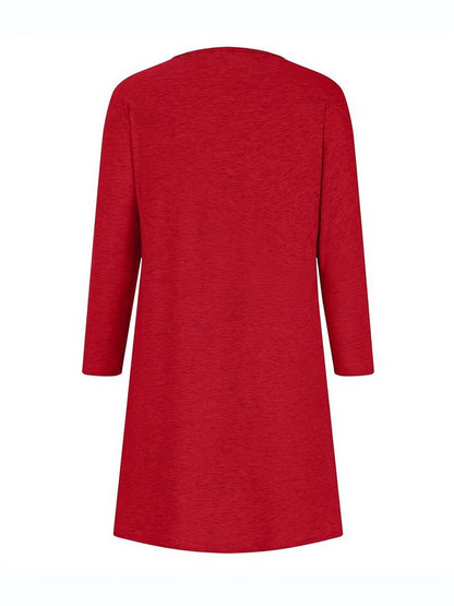 Alinor - Lässiges Kariertes Patchwork Kleid Mit Langen Ärmeln