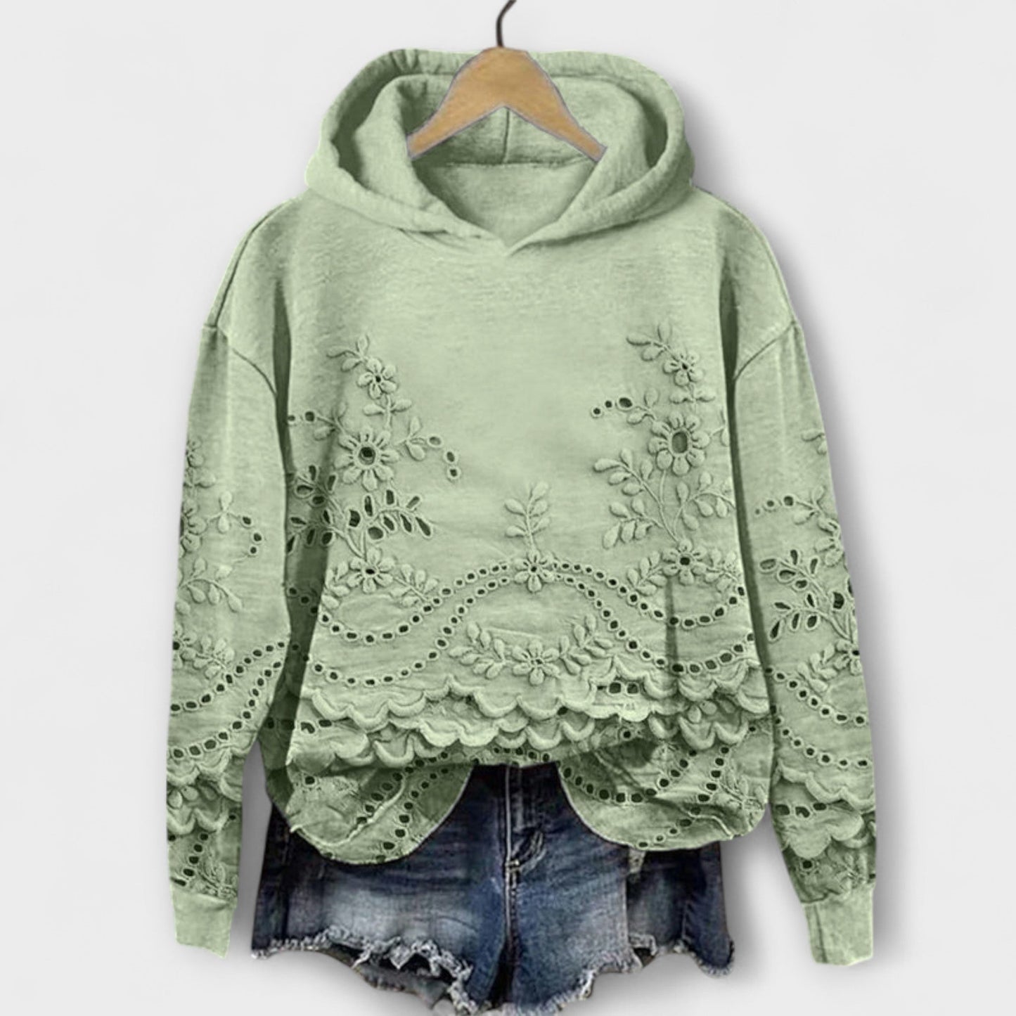 Grace – Vintage Hoodie s cvjetnim uzorkom