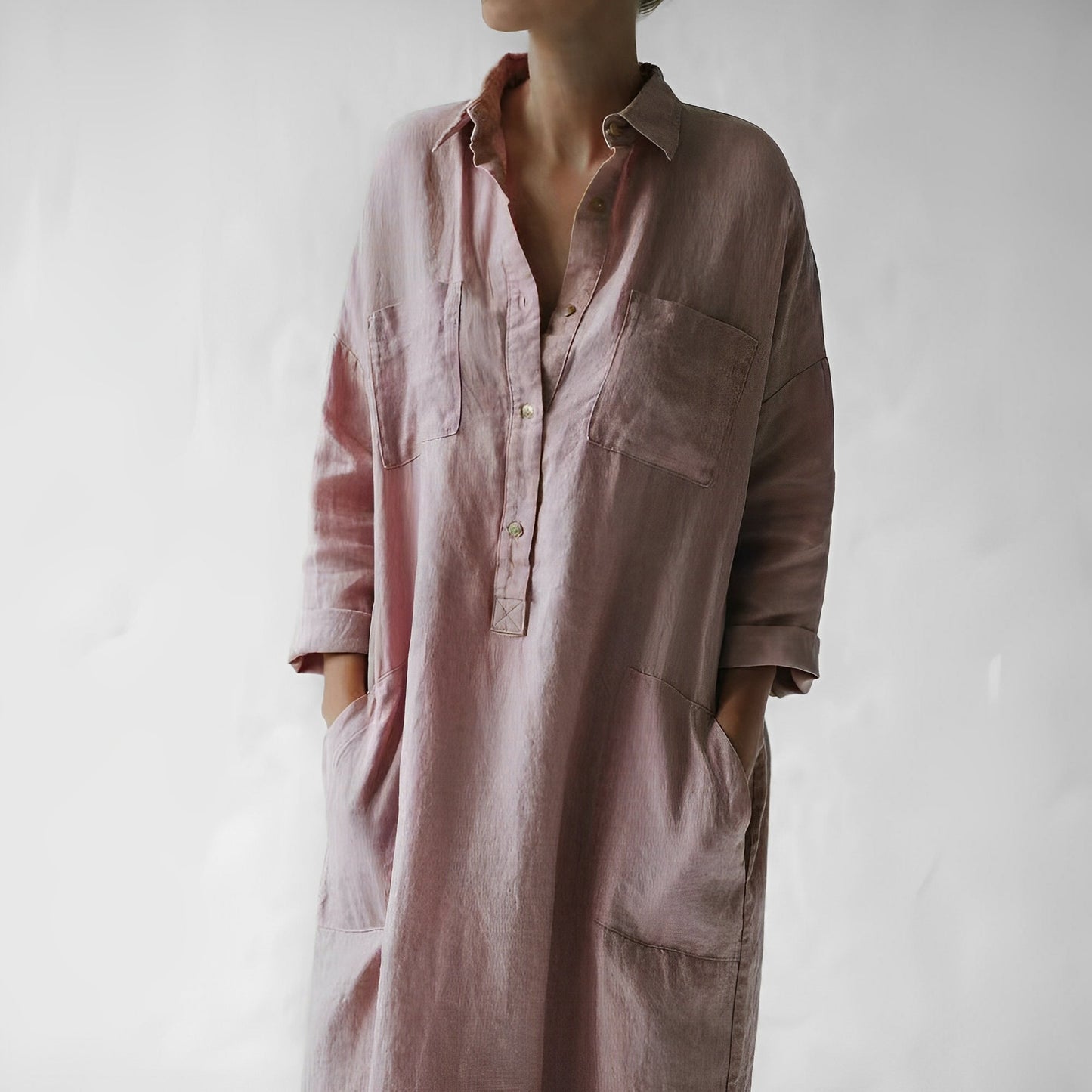 Justina - Leinenhemdkleid