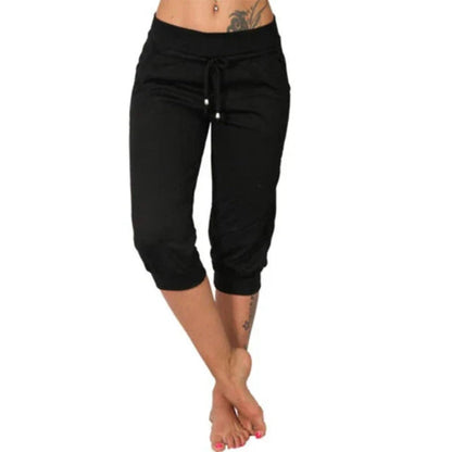 Ruby - Pantalon de jogging court élégant avec taille ajustable et coupe ajustée