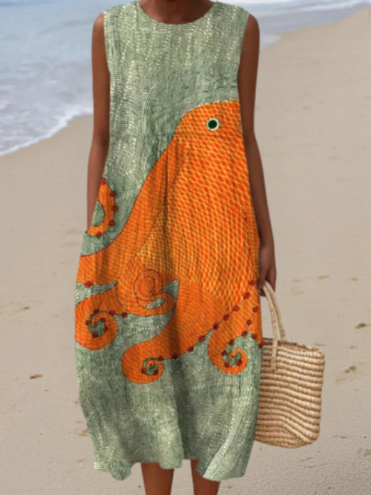 Coral™ | Oceanic Midi Dress