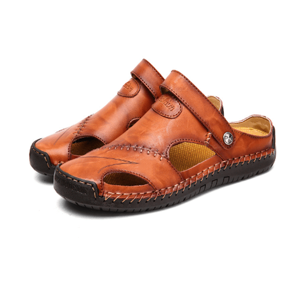 Sandales décontractées en cuir souple de haute qualité pour hommes