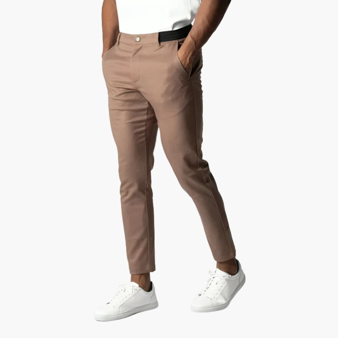 Chinos Men's Wool Slim Fit Trousers