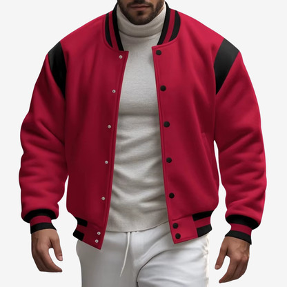 Mark - Long Sleeve Jacket with Button Closure and Side Pockets