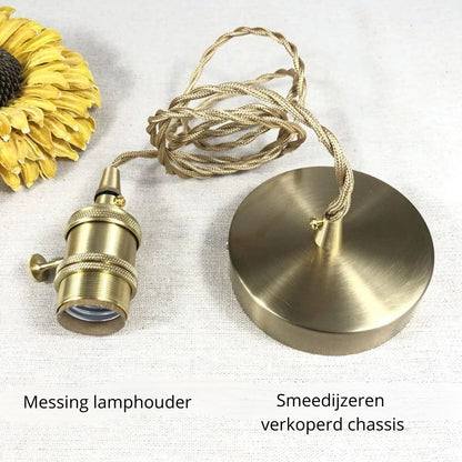 Cullivan Flower Hanglamp Glas Metaal Rood E27 Eettafel Verlichting Vintage Bloem Lamp Hal Sfeerverlichting | Restfield