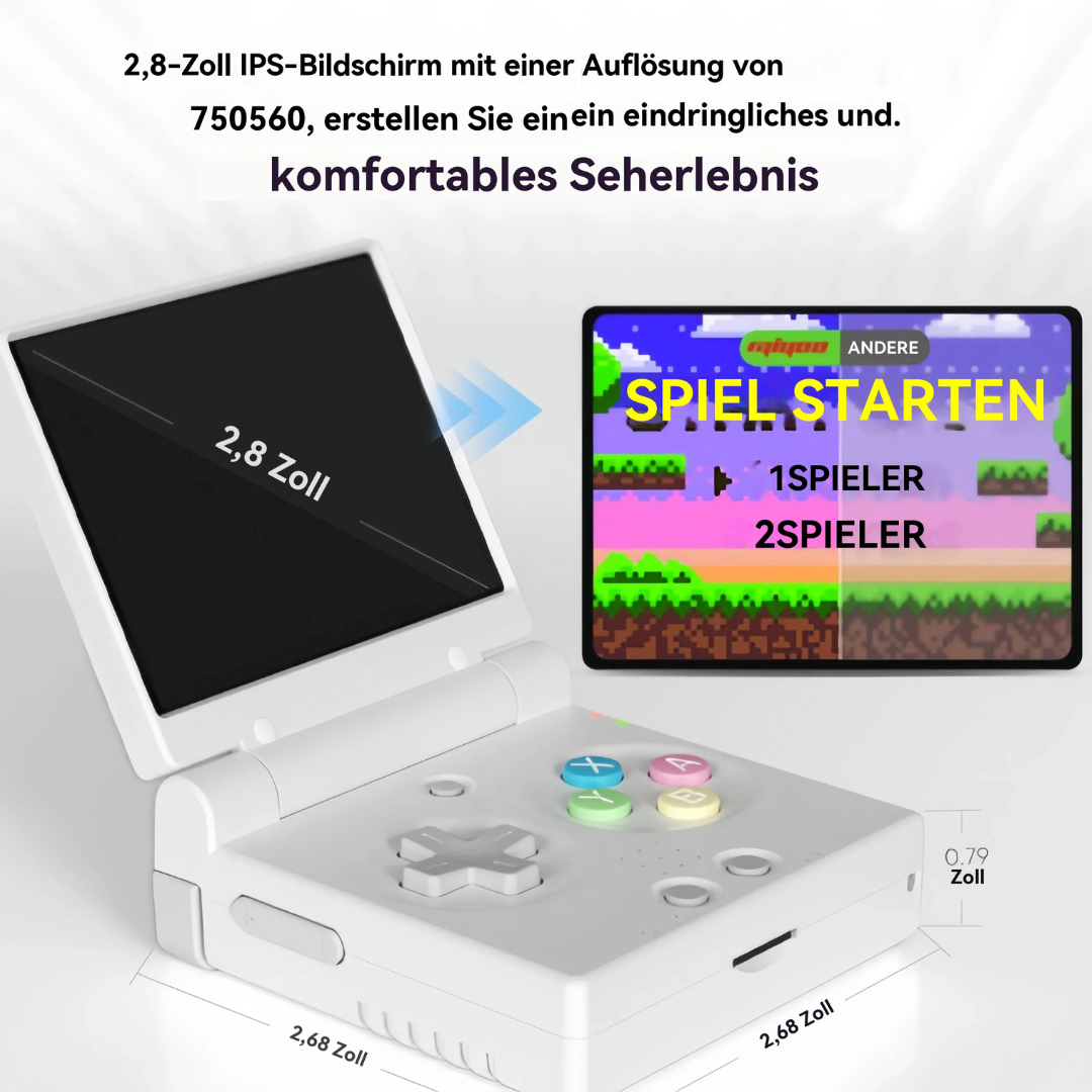 Retro Handheld Konsole Miyoo Mini Flip | Klapp Gaming Konsole
