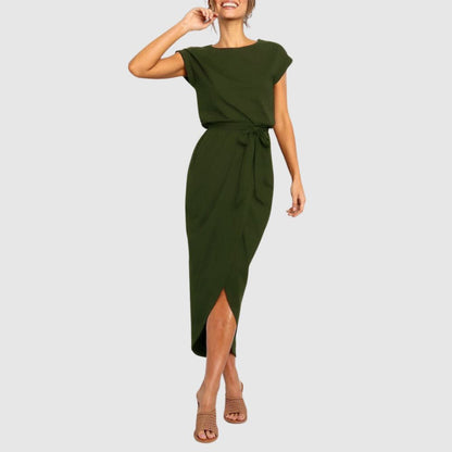 Zoé - Robe midi avec ceinture