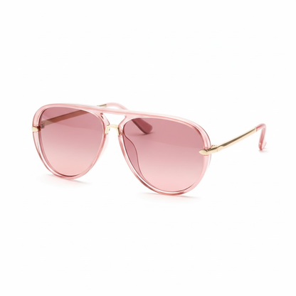 Lunettes de soleil aviateur monture alliage métallique unisexe avec verres teintés