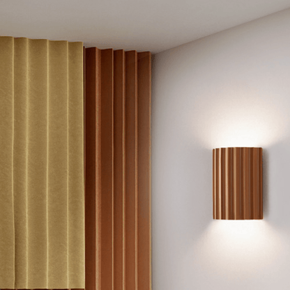 Modern Half-Round Resin Wall Lamp for Living Room | Up & Down Lighting | G9 Dual Light Fixture | Contemporary Indoor Wall Sconce
