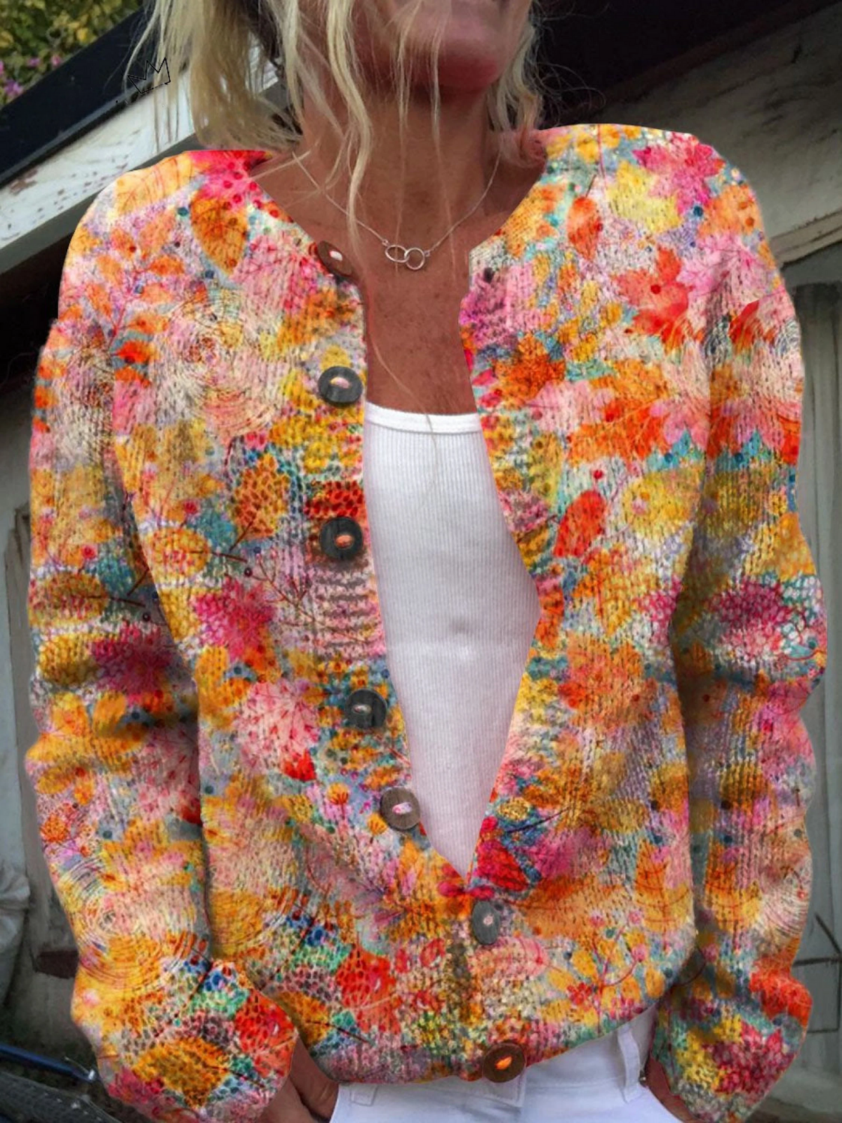 Women's Vintage Knit Cardigan Sweater – Timeless Style, Cozy Comfort