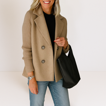 Martine™ – Elegantiška striukė su megztomis rankovėmis