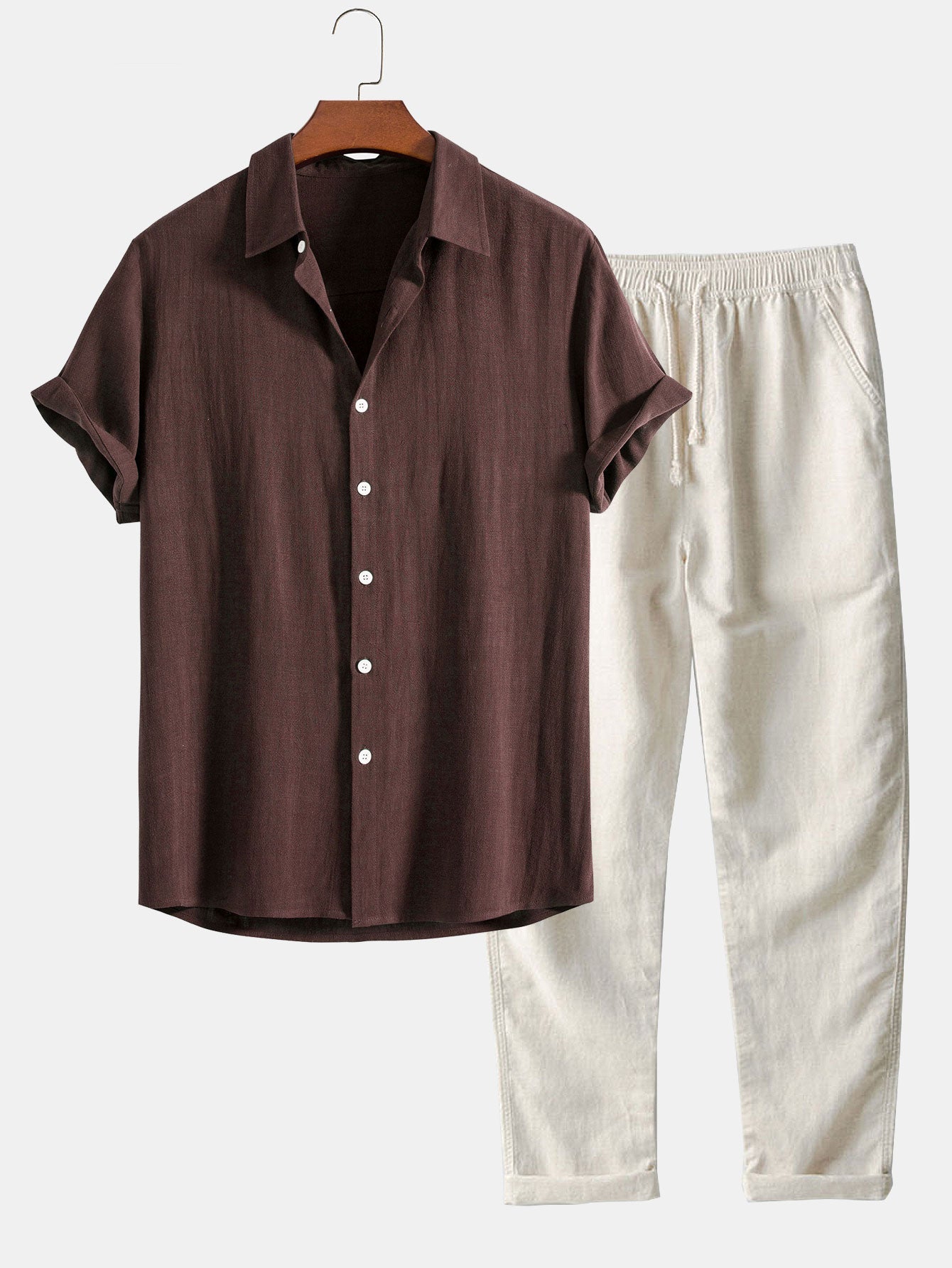 Armand – Chemise lin et pantalon droit