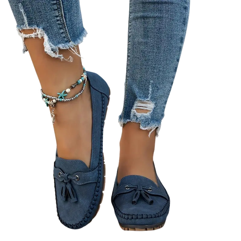 Mocassins femme en suède
