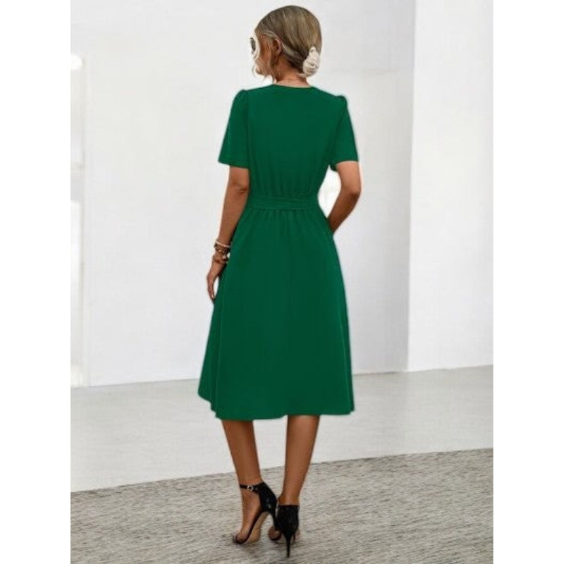 Robe midi Tessa col V tendance