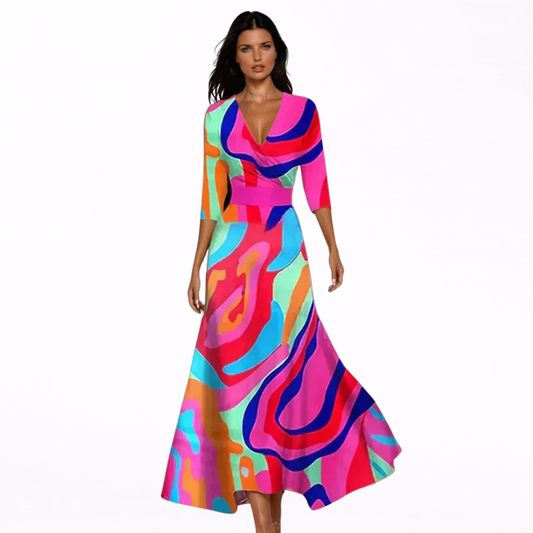 Emilia | Robe longue florale élégante