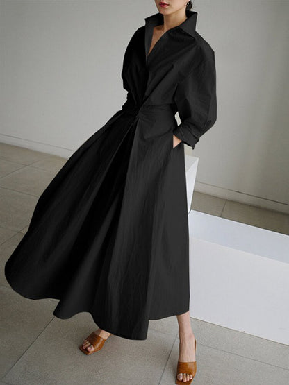 Zara | Women belted koszula Maxi dress