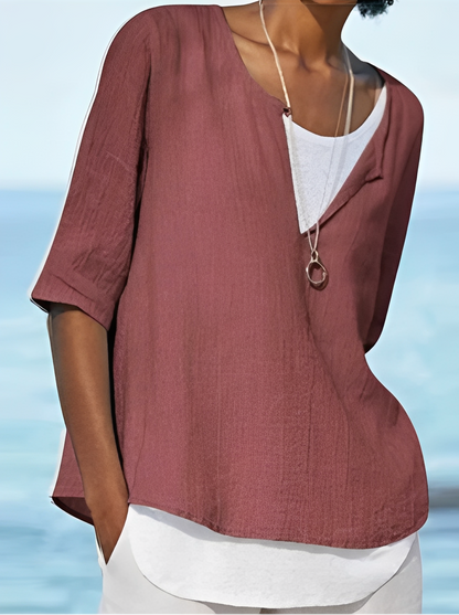 Marisse - Elegant Layered Effect Blouse