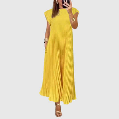 Zoé - Robe maxi plissée