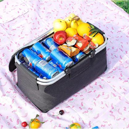 Picknickmand Opvouwbaar | 18L Lekvrij & Waterdicht | Geïsoleerd | Oxford Stof
