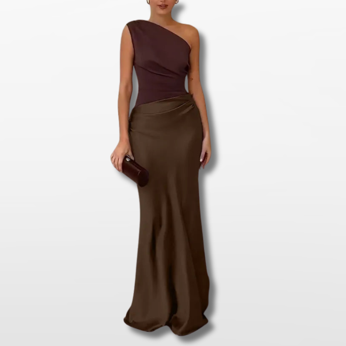 Robe Maxi Élégante Femme à Une Épaule