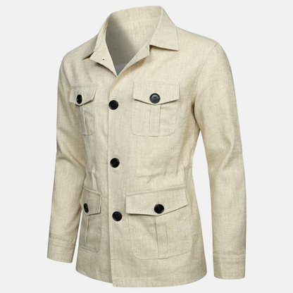 Vince Veste Homme Élégante – Style Classique avec Multiples Poches & Fermeture à Boutons