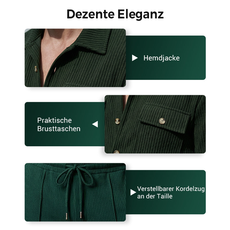 Marjello | Modernes Freizeit Set mit Knopfjacke