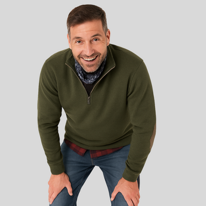 Men's Knit Quarter Zip Pullover Sweater