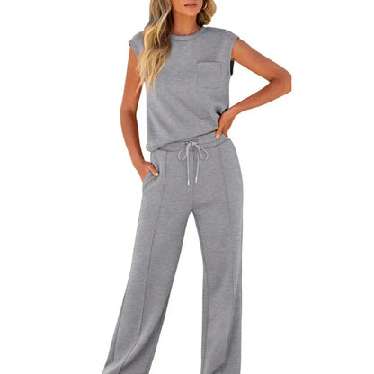 KAIYA™ + Lässiger Sommerweicher Lounge Co-Ord