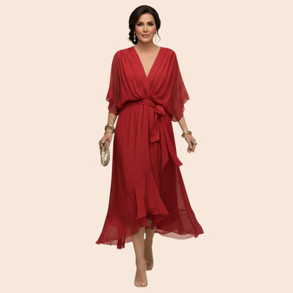 Sarah | Robe Sandra Mousseline Col V