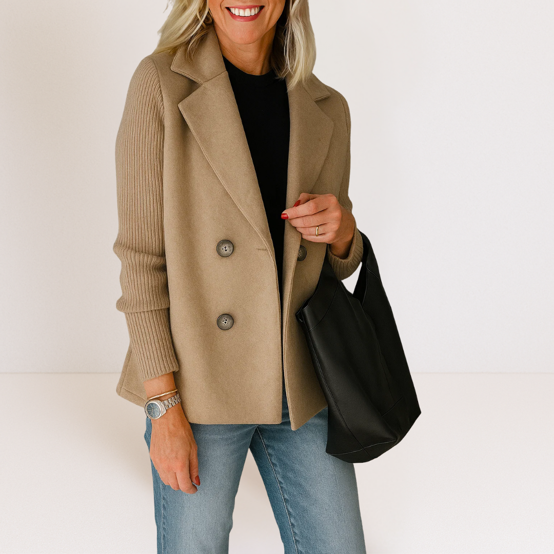 Celeste™ Knit Sleeve Blazer | Effortless Elegance & Everyday Sophistication