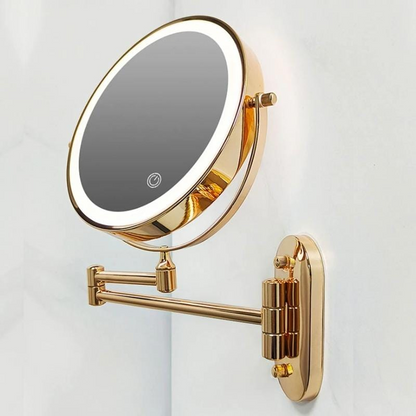 MirrorLux - Vægmonteret LED makeupspejl med justerbar