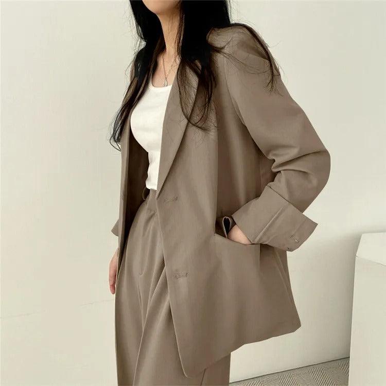 Hailey | Women Tailored Suit set z Long blazer