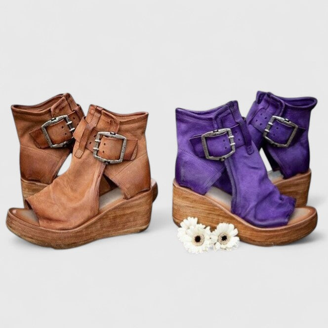 Rustikale Keil-Sandalen – Müheloser Stil mit Alltagskomfort Damen
