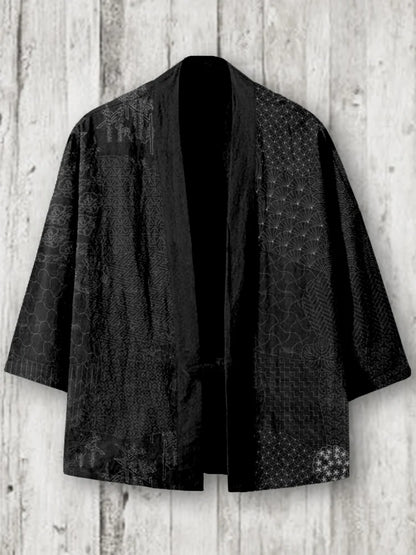 Japanse traditioneel Sashiko Kunst Linnen Kimono Vest