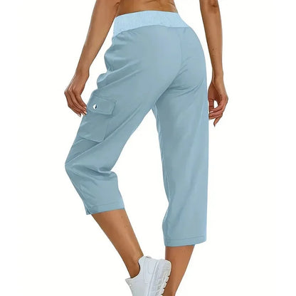 Mileni - Comodi Pantaloni Capri a Vita Alta Con Pratiche Tasche