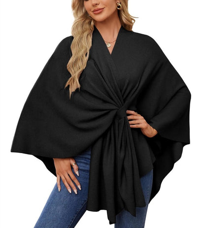 50% OFF | Soft, elegant shawl poncho for cozy, chic layering