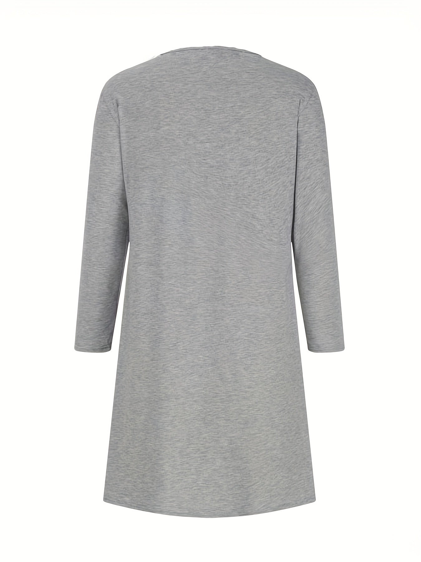 Alinor - Lässiges Kariertes Patchwork Kleid Mit Langen Ärmeln